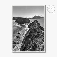 Anacapa Island Black and White Fine Art Photo Print, Channel Islands Poster, California Poster