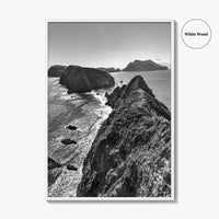 Anacapa Island Black and White Fine Art Photo Print, Channel Islands Poster, California Poster