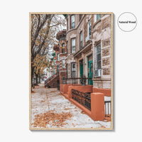 The Bronx Fine Art Photo Print, New York City NYC, Brownstone Houses Poster