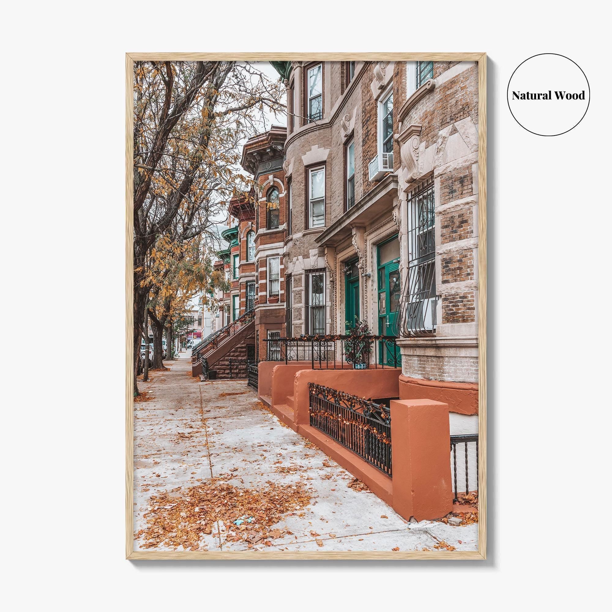 The Bronx Fine Art Photo Print, New York City NYC, Brownstone Houses Poster