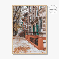 The Bronx Fine Art Photo Print, New York City NYC, Brownstone Houses Poster