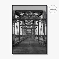 Chattanooga Black and White Fine Art Photo Print, Walnut Street Bridge, Tennessee USA Poster