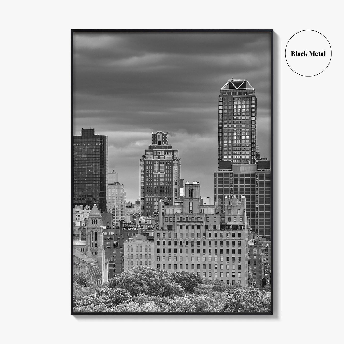 Upper East Side Skyline Black and White Fine Art Photo Print, Central Park NYC