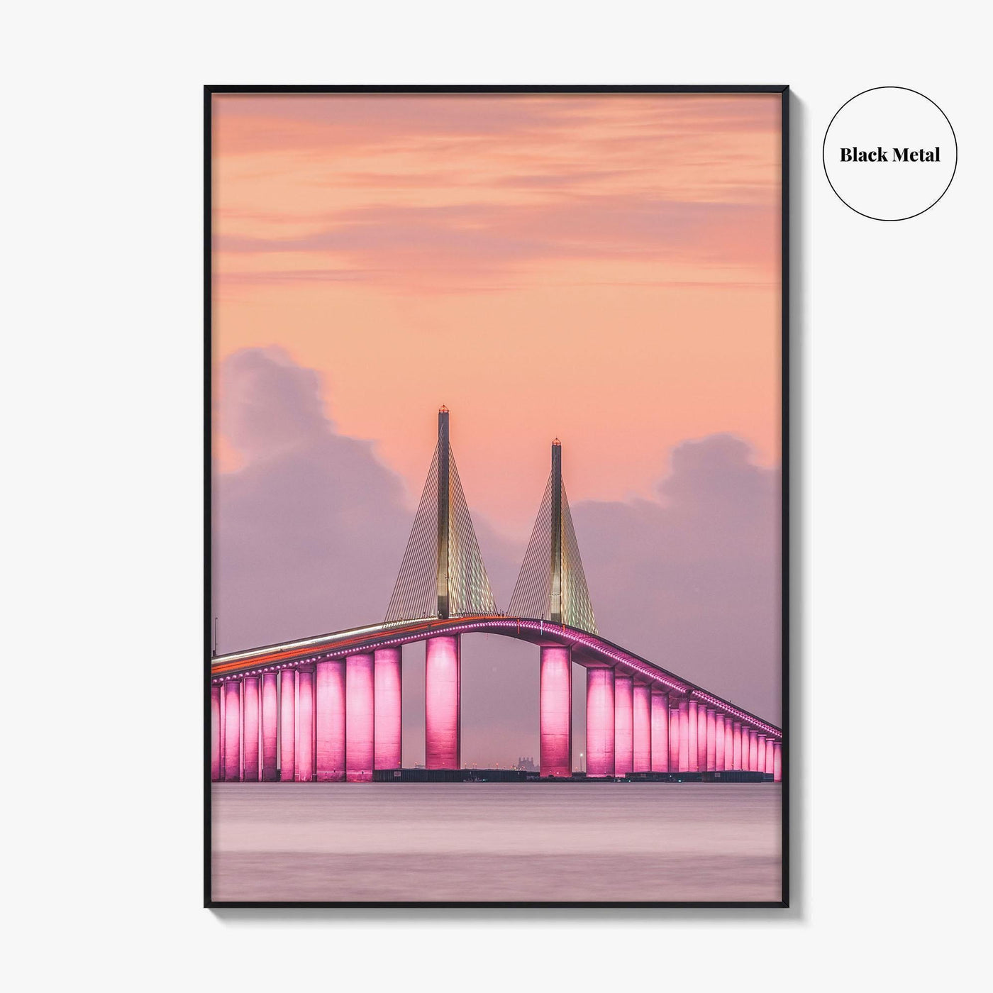 Tampa Fine Art Photo Print, Sunshine Skyway Bridge, Florida USA, Wall Decor