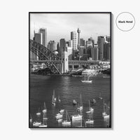Sydney Skyline Black and White Fine Art Photo Print, Poster, New South Wales Australia