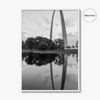 St Louis Black and White Fine Art Photo Print, Missouri Park View Poster