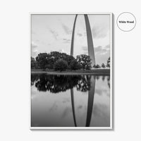 St Louis Black and White Fine Art Photo Print, Missouri Park View Poster