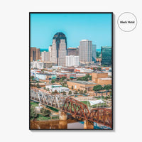 Shreveport Skyline Fine Art Photo Print, River, Louisiana, USA Wall Decor Poster