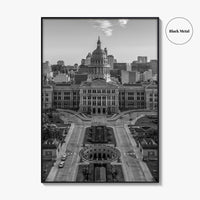 Austin Black and White Fine Art Photo Print, Texas State Capitol, TX, Poster