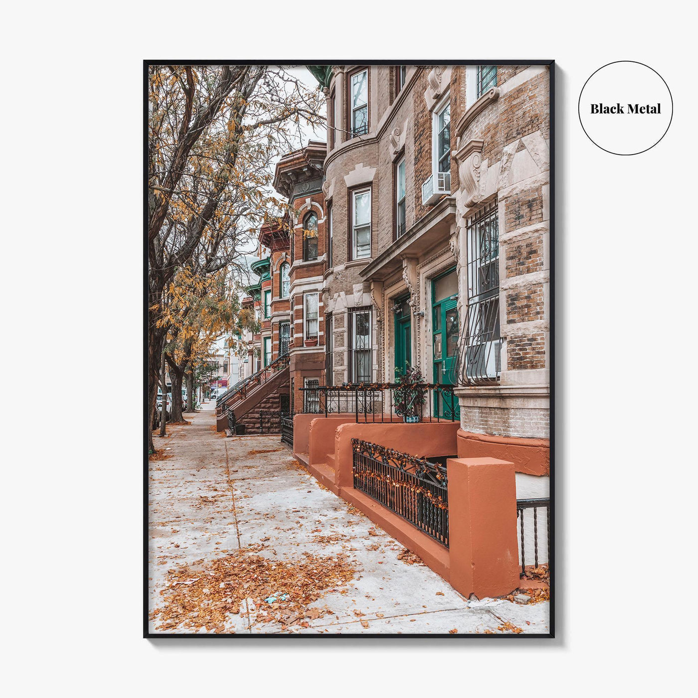 The Bronx Fine Art Photo Print, New York City NYC, Brownstone Houses Poster