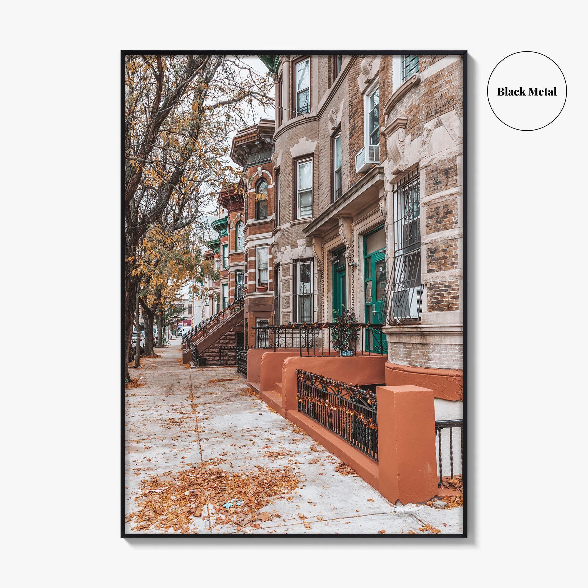 The Bronx Fine Art Photo Print, New York City NYC, Brownstone Houses Poster