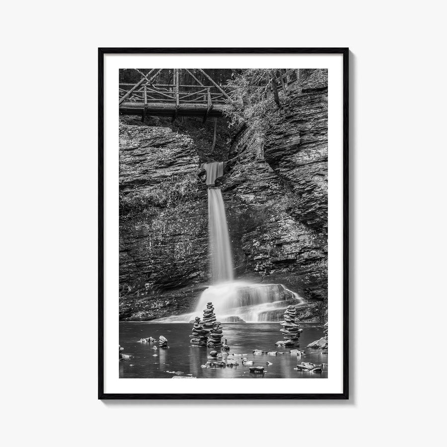 Pocono Mountains Black and White Fine Art Photo Print, Delaware Water Gap Poster