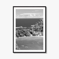 Parlatuvier Bay Black and White Fine Art Photo Print, Trinidad and Tobago Poster