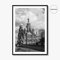 St Petersburg Russia Black and White Fine Art Photo Print, Spas na Krovi