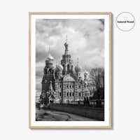 St Petersburg Russia Black and White Fine Art Photo Print, Spas na Krovi