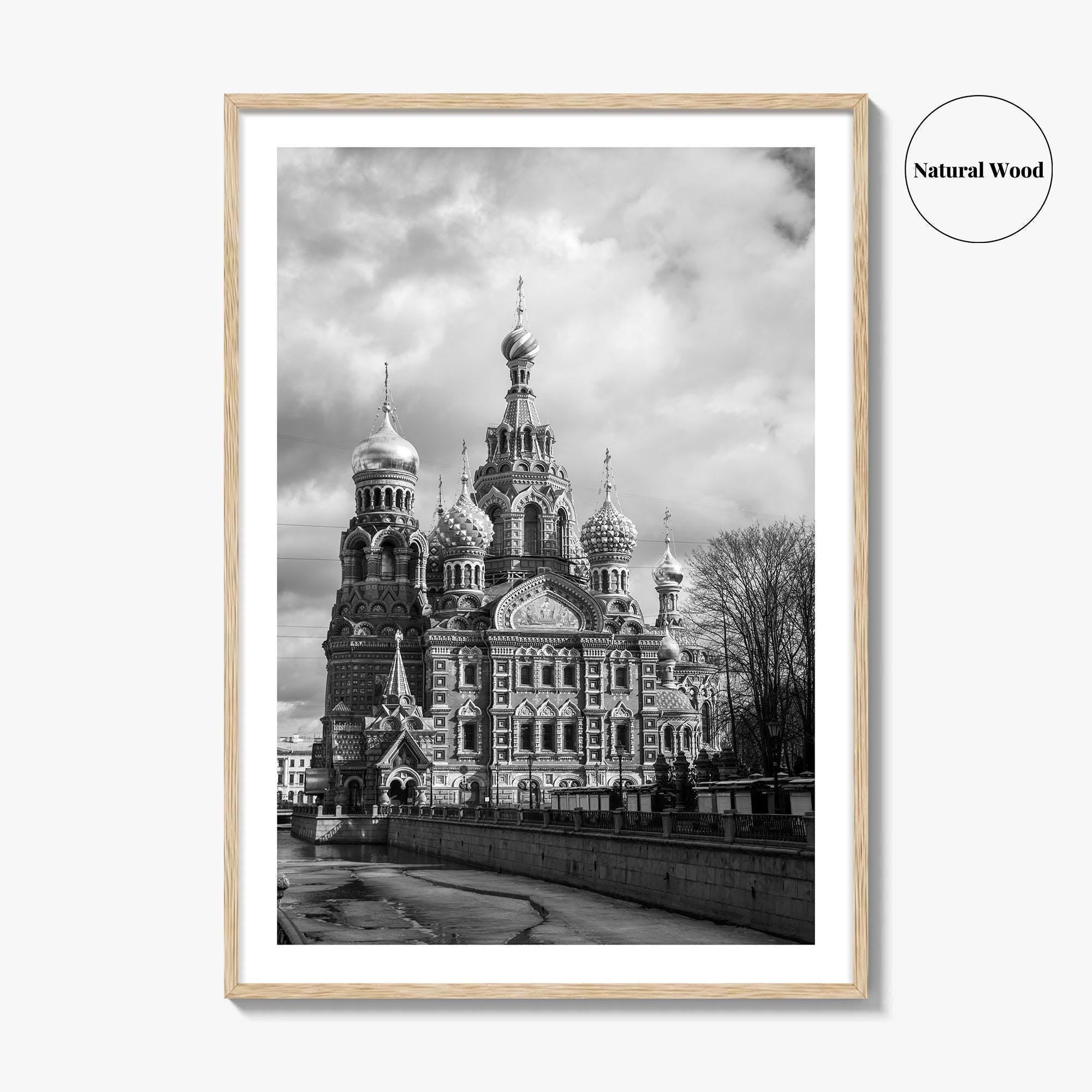 St Petersburg Russia Black and White Fine Art Photo Print, Spas na Krovi