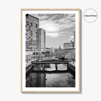 Providence Black and White Fine Art Photo Print, Waterplace Park Poster, Rhode Island Poster