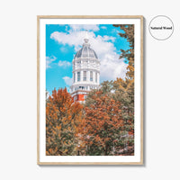 Columbia MO Fine Art Photo Print, University of Missouri Mizzou Campus, USA Poster