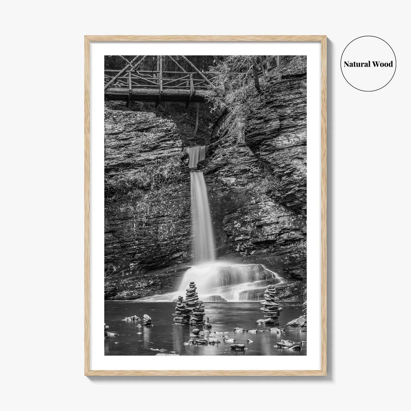 Pocono Mountains Black and White Fine Art Photo Print, Delaware Water Gap Poster
