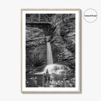 Pocono Mountains Black and White Fine Art Photo Print, Delaware Water Gap Poster