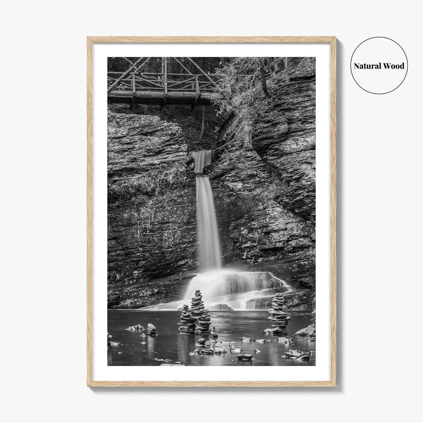 Pocono Mountains Black and White Fine Art Photo Print, Delaware Water Gap Poster