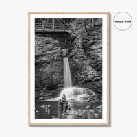 Pocono Mountains Black and White Fine Art Photo Print, Delaware Water Gap Poster