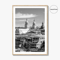 Santiago de Cuba Black and White Fine Art Photo Print, City Center Basilica Poster