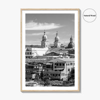 Santiago de Cuba Black and White Fine Art Photo Print, City Center Basilica Poster