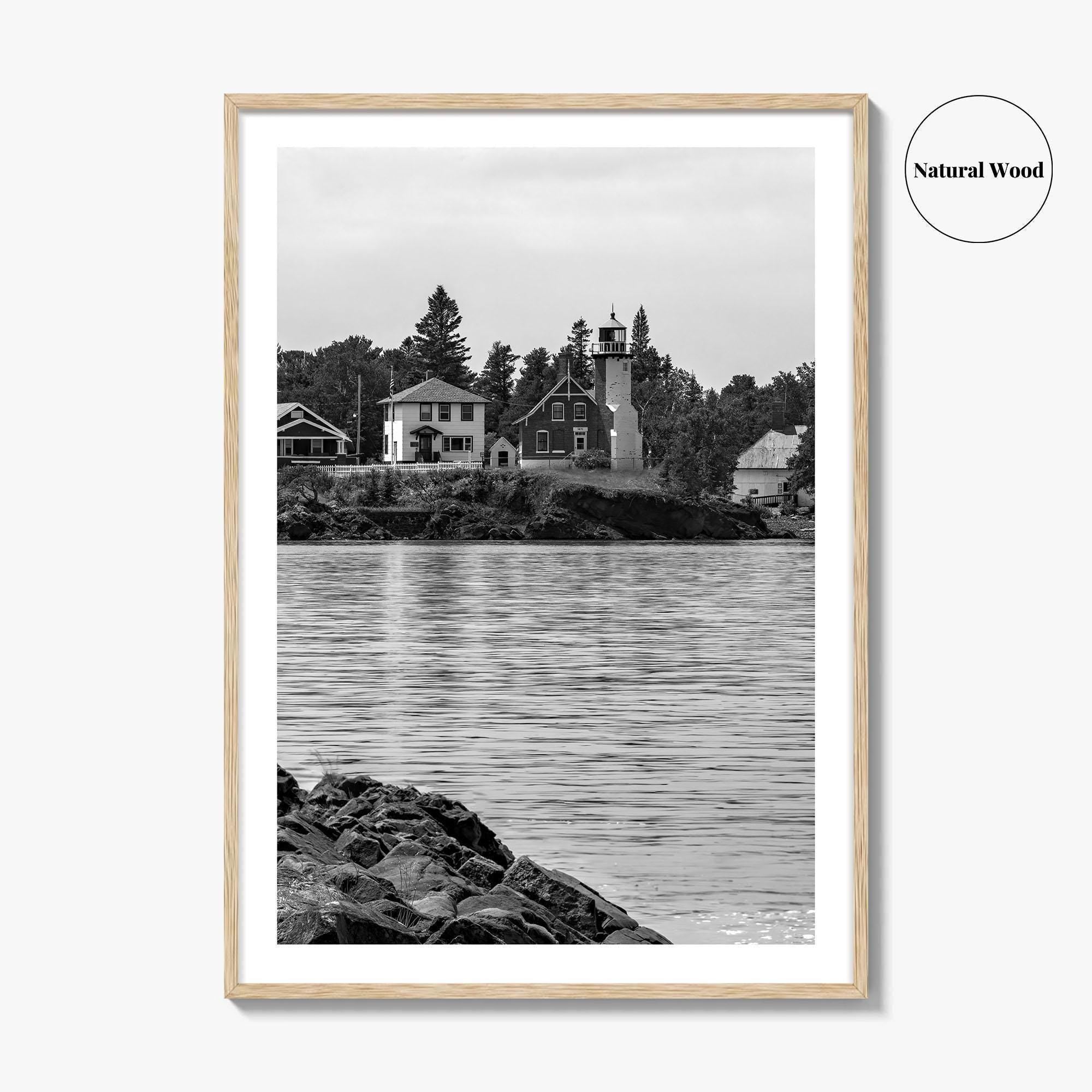 Eagle Harbor Black and White Fine Art Photo Print, Keweenaw Peninsula Michigan Poster