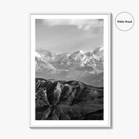 Upper Mustang Black and White Fine Art Photo Print, Annapurna Himalayas Poster
