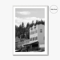 Truckee Black and White Fine Art Photo Print, Historic Downtown, Lake Tahoe California Poster
