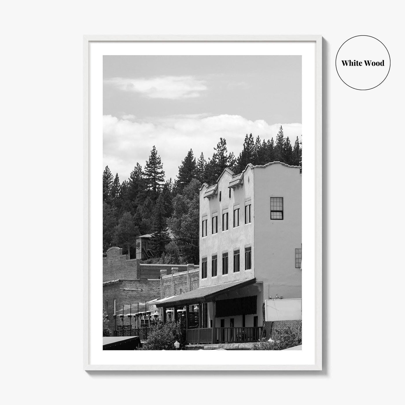 Truckee Black and White Fine Art Photo Print, Historic Downtown, Lake Tahoe California Poster