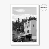 Truckee Black and White Fine Art Photo Print, Historic Downtown, Lake Tahoe California Poster