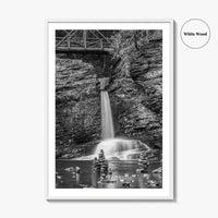 Pocono Mountains Black and White Fine Art Photo Print, Delaware Water Gap Poster
