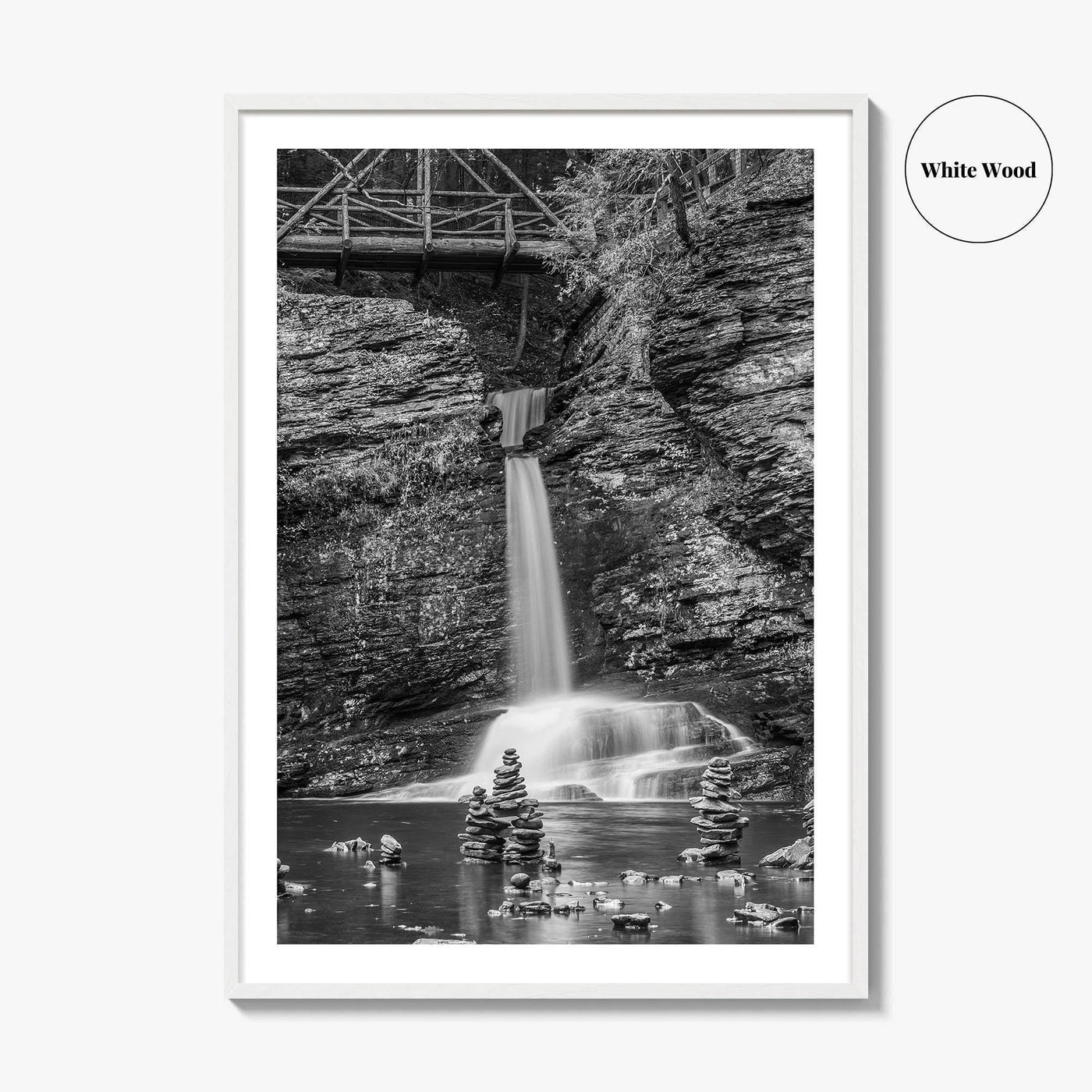 Pocono Mountains Black and White Fine Art Photo Print, Delaware Water Gap Poster