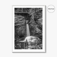 Pocono Mountains Black and White Fine Art Photo Print, Delaware Water Gap Poster