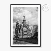 St Petersburg Russia Black and White Fine Art Photo Print, Spas na Krovi