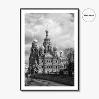 St Petersburg Russia Black and White Fine Art Photo Print, Spas na Krovi
