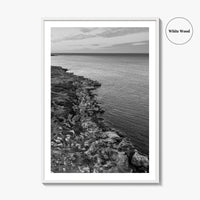 Gantheaume Point Black and White Fine Art Photo Print, Broome, Western Australia Poster