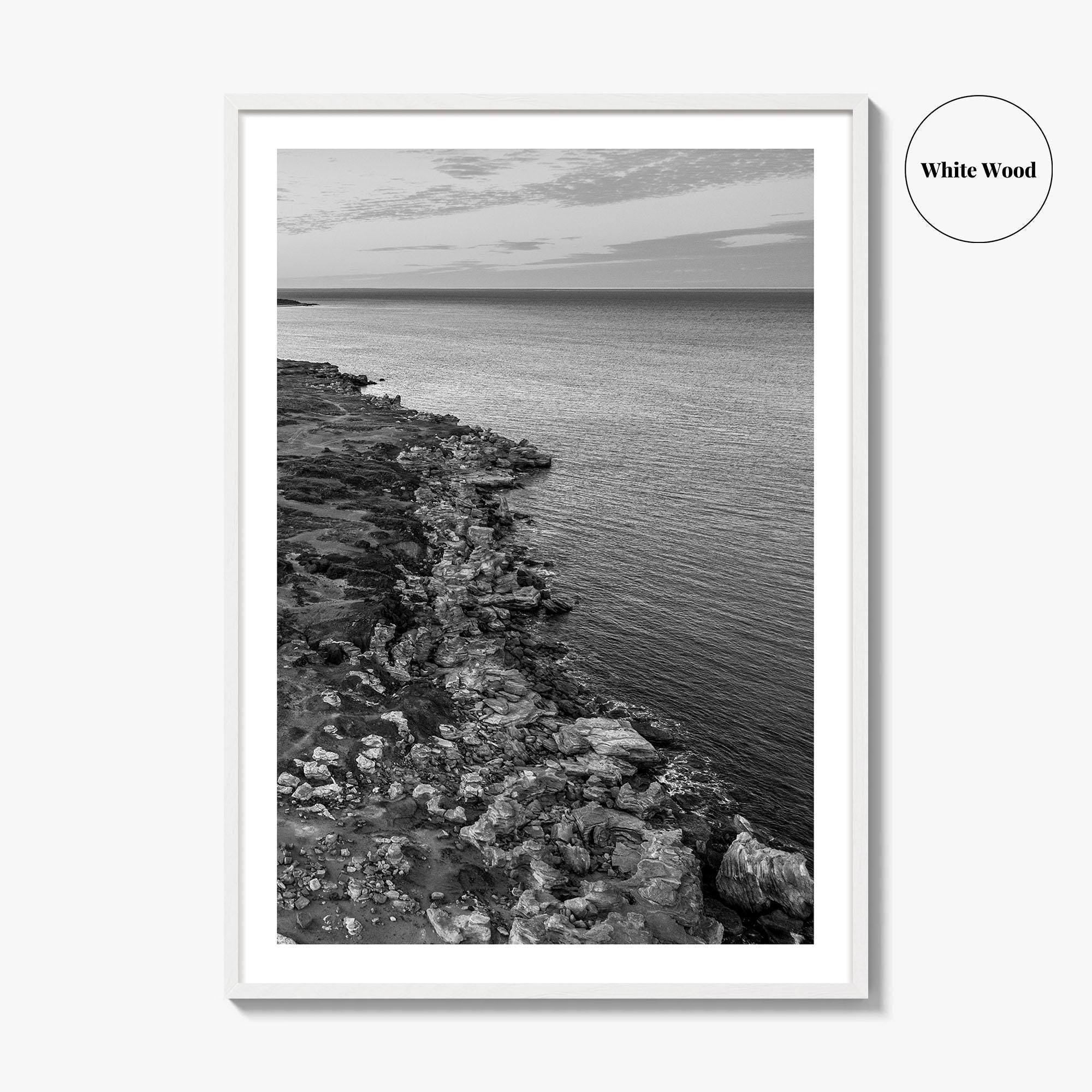 Gantheaume Point Black and White Fine Art Photo Print, Broome, Western Australia Poster