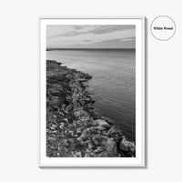 Gantheaume Point Black and White Fine Art Photo Print, Broome, Western Australia Poster