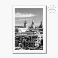 Santiago de Cuba Black and White Fine Art Photo Print, City Center Basilica Poster