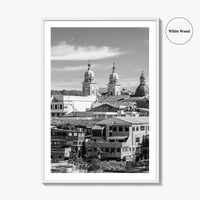 Santiago de Cuba Black and White Fine Art Photo Print, City Center Basilica Poster
