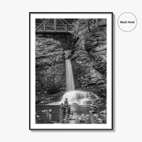 Pocono Mountains Black and White Fine Art Photo Print, Delaware Water Gap Poster