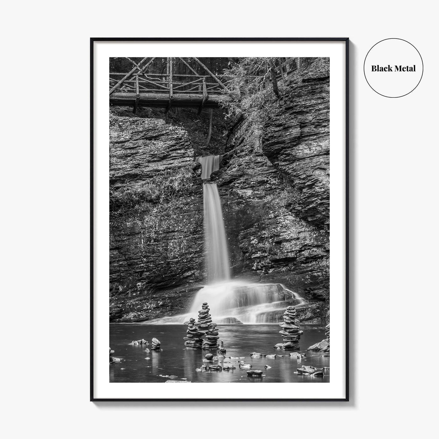 Pocono Mountains Black and White Fine Art Photo Print, Delaware Water Gap Poster