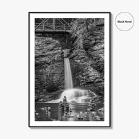 Pocono Mountains Black and White Fine Art Photo Print, Delaware Water Gap Poster