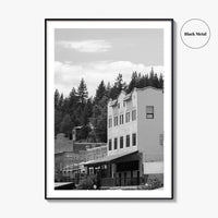 Truckee Black and White Fine Art Photo Print, Historic Downtown, Lake Tahoe California Poster