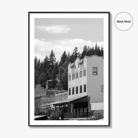 Truckee Black and White Fine Art Photo Print, Historic Downtown, Lake Tahoe California Poster
