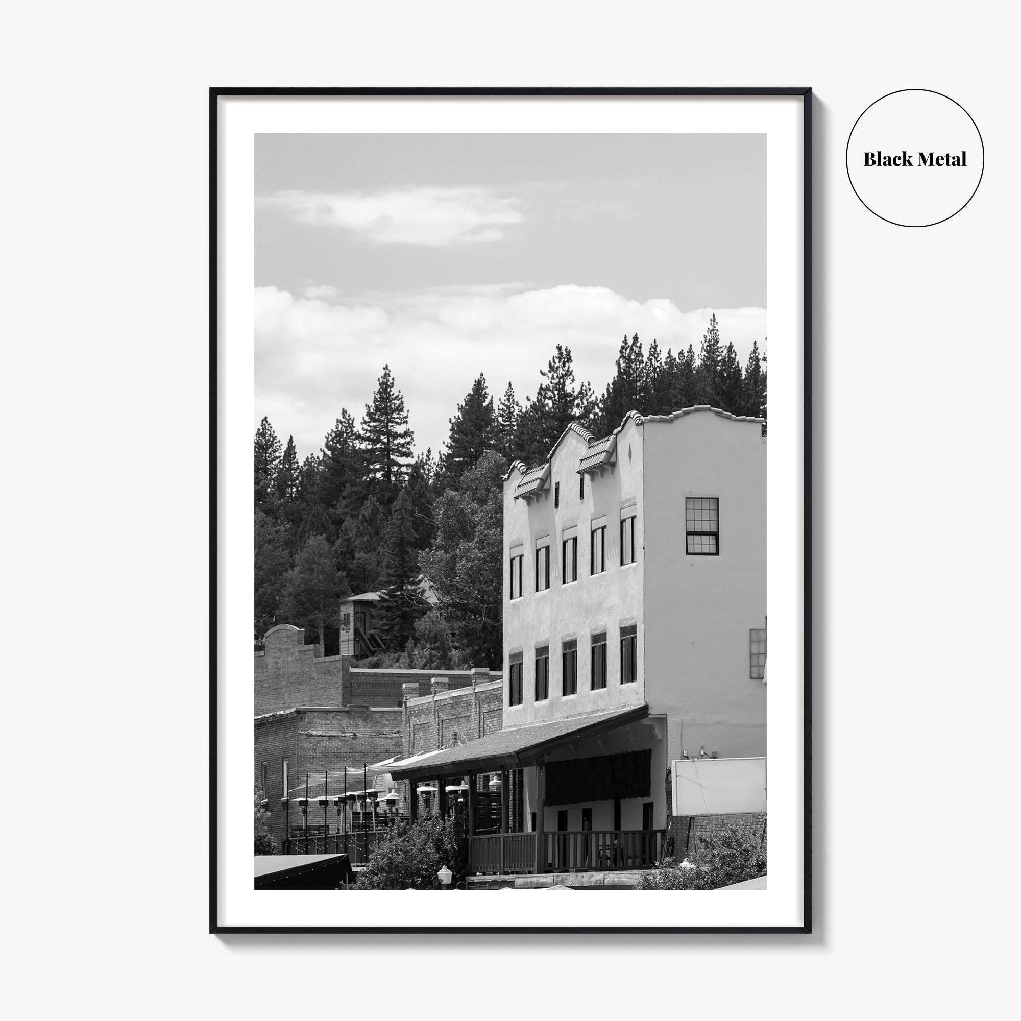 Truckee Black and White Fine Art Photo Print, Historic Downtown, Lake Tahoe California Poster
