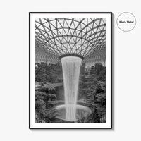 Singapore Black and White Fine Art Photo Print, Jewel Changi Airport, Wall Poster